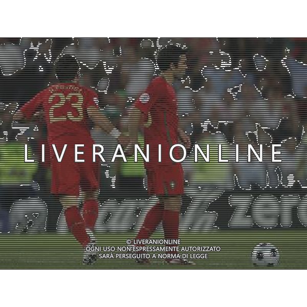 PORTOGALLO-GERMANIA EURO 2008 19/06/2008 NELLA FOTO esultanza helder postiga con deco FOTO MARCO LUZZANI-AG ALDO LIVERANI