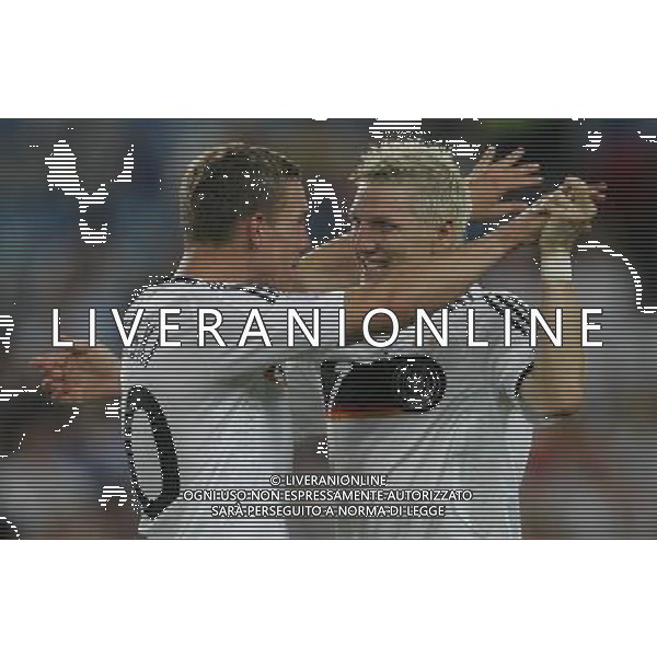 Portogallo - Germania Campionato 19/06/2008 Europei Basilea nella foto esultanza di podolski e schweinsteiger a fine gara ph luzzani/Ag. Aldo Liverani sas