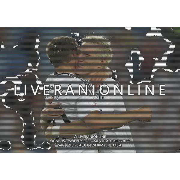 Portogallo - Germania Campionato 19/06/2008 Europei Basilea nella foto esultanza di podolski e schweinsteiger a fine gara ph luzzani/Ag. Aldo Liverani sas