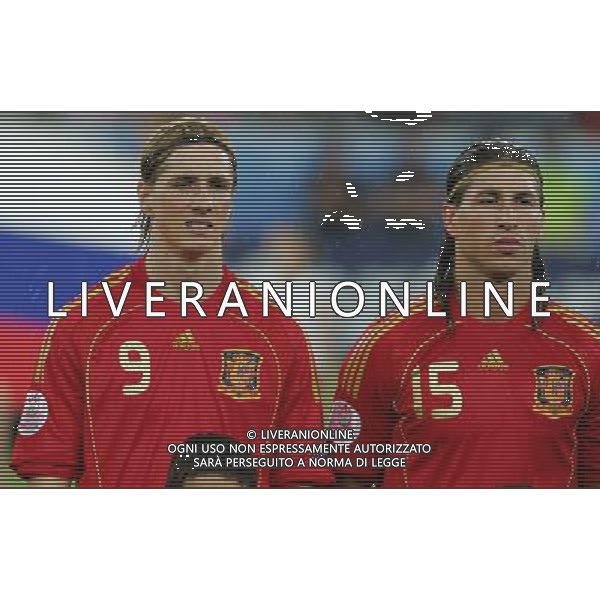 SPAGNA EURO 2008 NELLA FOTO Fernando Torres Portarit mit Sergio RAmos FOTOFIRO-AG ALDO LIVERANI