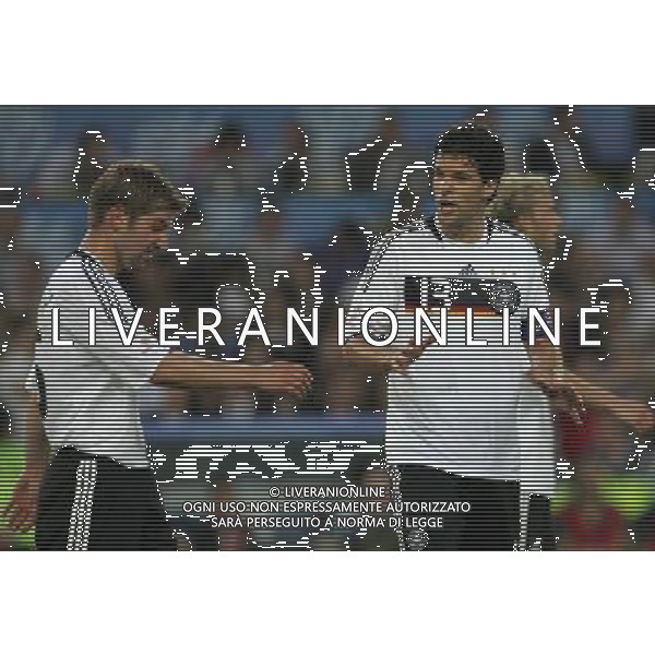 Basilea 19-06-2008 Campionato europeo calcio EURO2008 Portogallo-Germania 2:3 nella foto michael ballack e tomas hitzelsperger ph marco luzzani/ag aldo liverani s.a.s. 