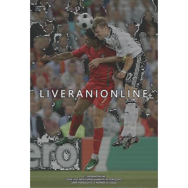 Basilea 19-06-2008 Campionato europeo calcio EURO2008 Portogallo-Germania 2:3 nella foto cristiano ronaldo e per mertesacker ph marco luzzani/ag aldo liverani s.a.s. 