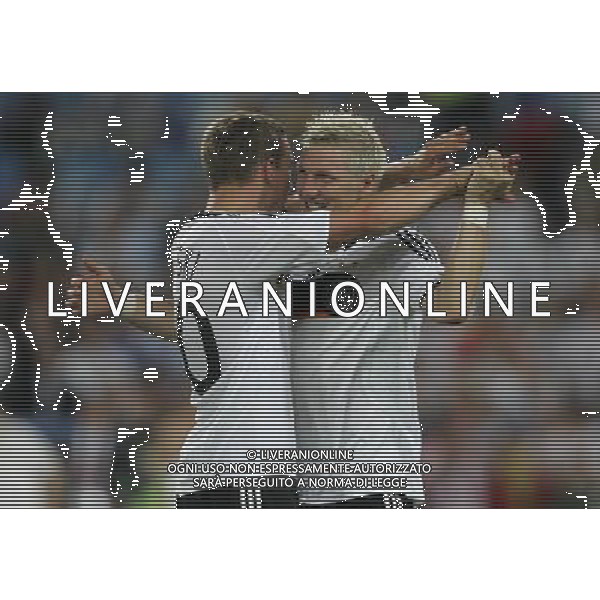 Basilea 19-06-2008 Campionato europeo calcio EURO2008 Portogallo-Germania 2:3 nella foto lukas podolski e bastian schweinsteiger ph marco luzzani/ag aldo liverani s.a.s. 