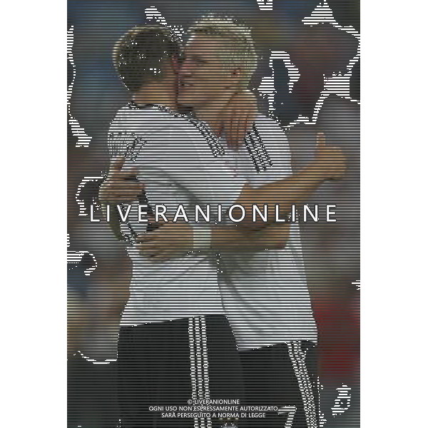 Basilea 19-06-2008 Campionato europeo calcio EURO2008 Portogallo-Germania 2:3 nella foto lukas podolski e bastian schweinsteiger ph marco luzzani/ag aldo liverani s.a.s. 