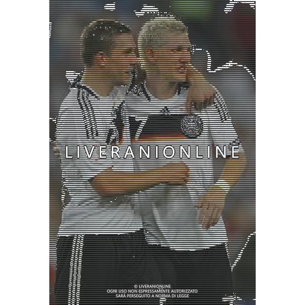 Basilea 19-06-2008 Campionato europeo calcio EURO2008 Portogallo-Germania 2:3 nella foto lukas podolski e bastian schweinsteiger ph marco luzzani/ag aldo liverani s.a.s. 