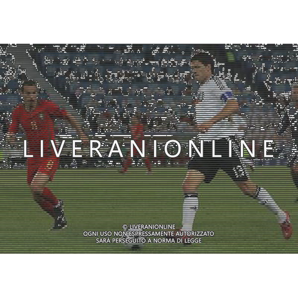 Basilea 19-06-2008 Campionato europeo calcio EURO2008 Portogallo-Germania 2:3 nella foto michael ballack e petit ph marco luzzani/ag aldo liverani s.a.s. 