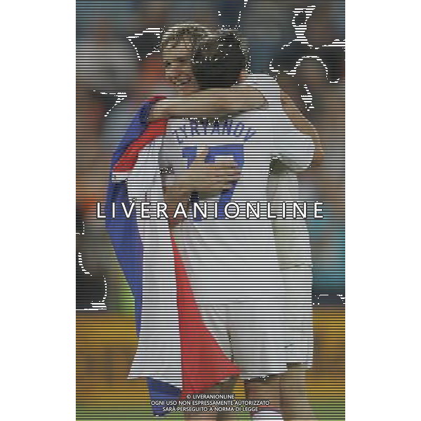 Olanda - Russia 21/06/2008 Europei basilea nella foto l\'esultanza di pavlyuchenko e zyryanov a fine gara Ph luzzani/Ag. Aldo Liverani Sas