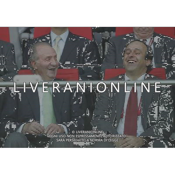 Spagna - Italia Europei 22/06/2008 Vienna nella foto Re Juan Carlos con Michel Platini ph luzzani/Ag. Aldo Liverani Sas