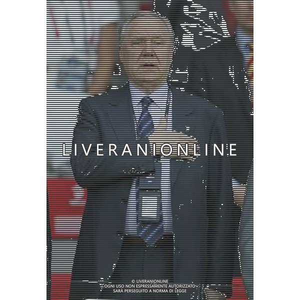 Spagna - Italia Europei 22/06/2008 Vienna nella foto cesare Gussoni durante l\'inno nazionale ph luzzani/Ag. Aldo Liverani Sas