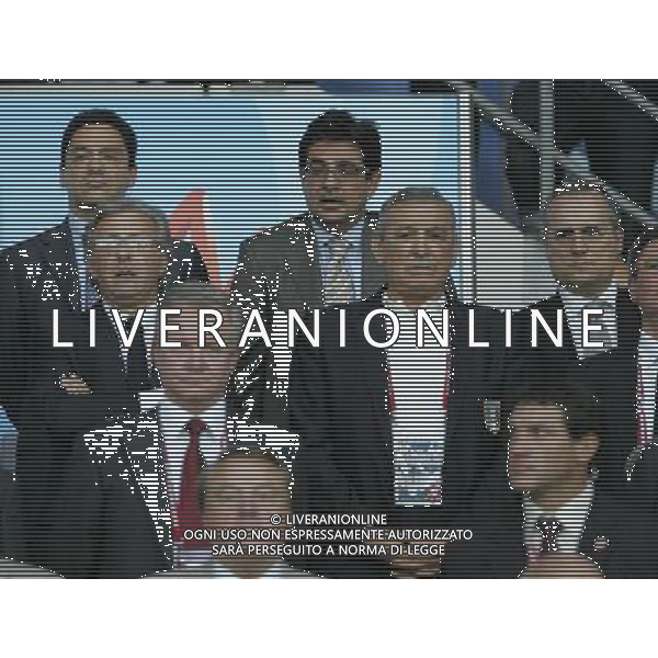 Spagna - Italia Europei 22/06/2008 Vienna nella foto Luca Pancalli, Gigi Riva e Claudio Lotito ph luzzani/Ag. Aldo Liverani Sas