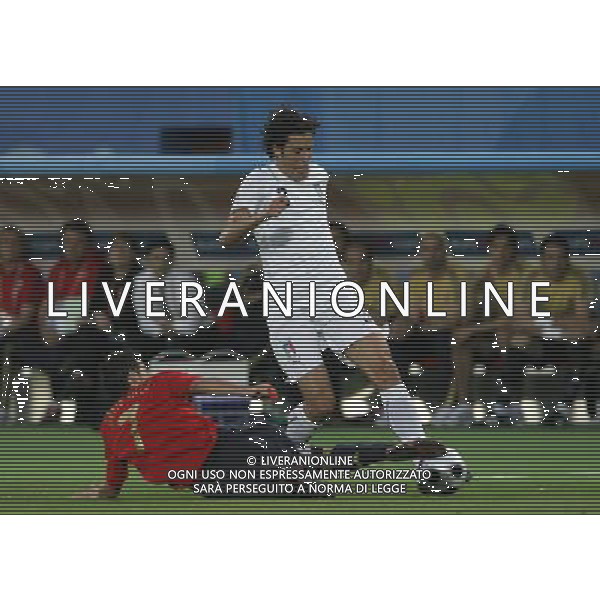 Spagna - Italia Europei 22/06/2008 Vienna nella foto fabio grosso e david villa ph luzzani/Ag. Aldo Liverani Sas