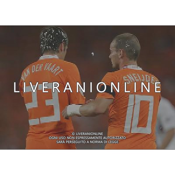 Basilea (CH) 21-06-2008 Campionato europeo calcio EURO2008 quarti di finale olanda-russia 1:3 nella foto rafael van der vaart e wesley sneijder ph marco luzzani/ag aldo liverani s.a.s.