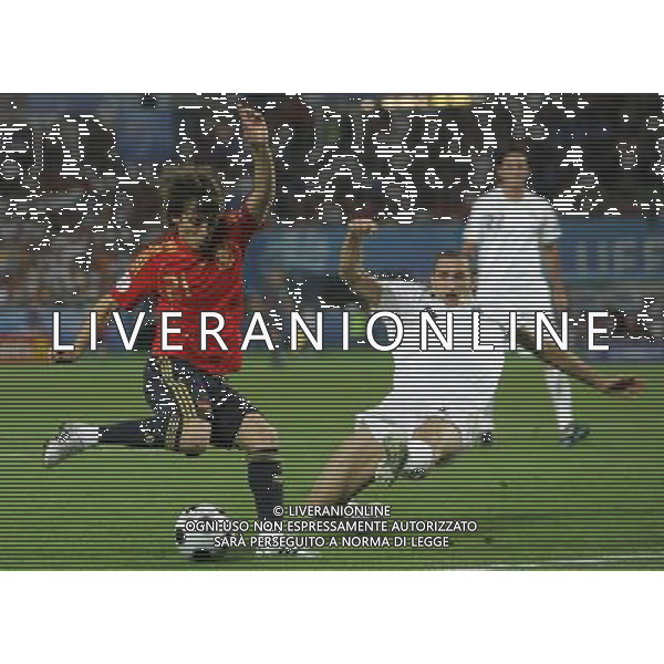 Spagna - Italia Europei 22/06/2008 Vienna nella foto david villa e chiellini giorgio ph luzzani/Ag. Aldo Liverani Sas