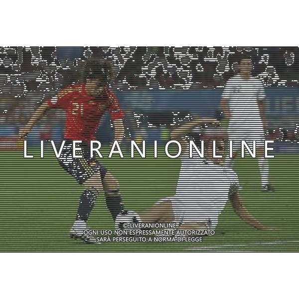 Spagna - Italia Europei 22/06/2008 Vienna nella foto david villa e chiellini giorgio ph luzzani/Ag. Aldo Liverani Sas