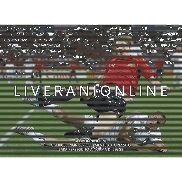 Spagna - Italia Europei 22/06/2008 Vienna nella foto chiellini giorgio e fernando torres ph luzzani/Ag. Aldo Liverani Sas