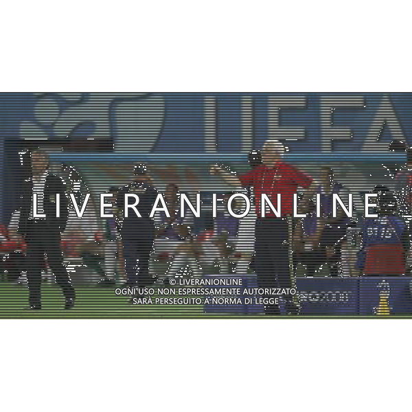 Spagna - Italia Europei 22/06/2008 Vienna nella foto roberto donadoni e luis aragones ph luzzani/Ag. Aldo Liverani Sas