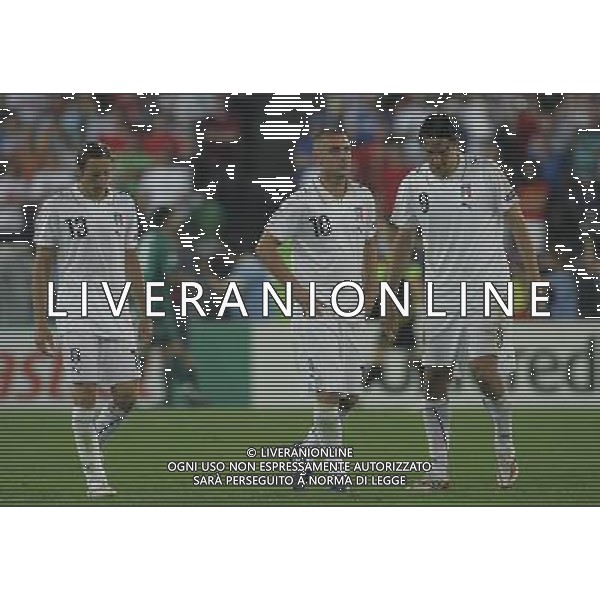 Spagna - Italia Europei 22/06/2008 Vienna nella foto la delusione di massimo ambrosini, daniele de rossi e luca toni a fine gara ph luzzani/Ag. Aldo Liverani Sas