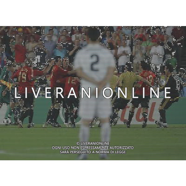 Spagna - Italia Europei 22/06/2008 Vienna nella foto l\'esultanza dei giocatori spagnoli a fine gara ph luzzani/Ag. Aldo Liverani Sas