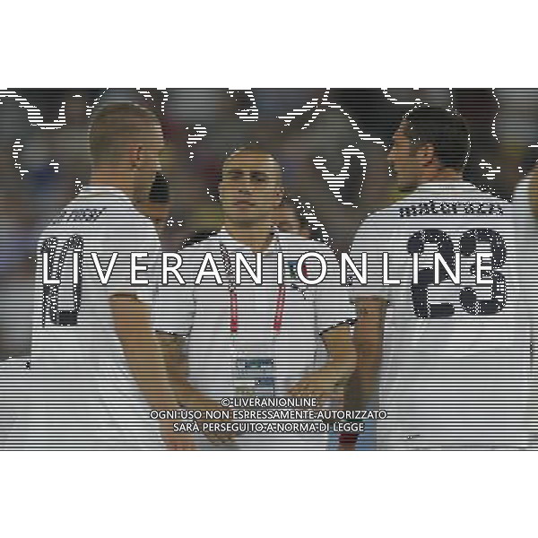 Spagna - Italia Europei 22/06/2008 Vienna nella foto la delusione dei giocatori italiani a fine gara - daniele de rossi, fabio cannavaro e marco materazzi ph luzzani/Ag. Aldo Liverani Sas