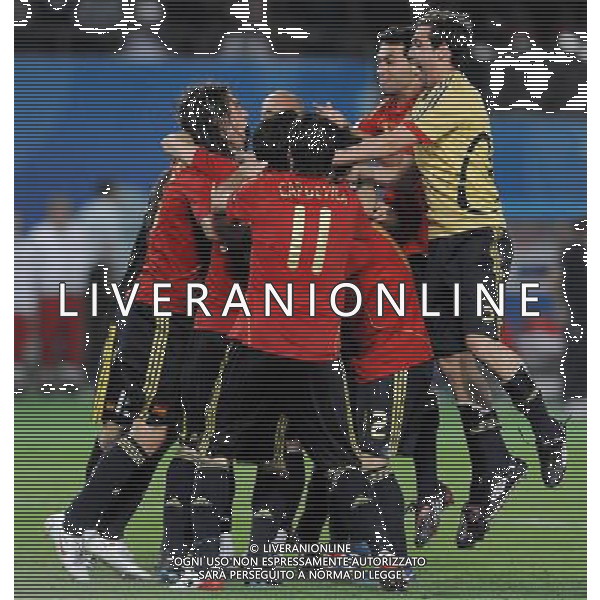 UEFA EURO 2008 Quarti di Finale M28 - Spagna-Italia Vienna - 22.06.2008 Spagna-Italia Nella Foto:SPAGNA ESULTANZA FINALE /Ph.Vitez-Ag. Aldo Liverani