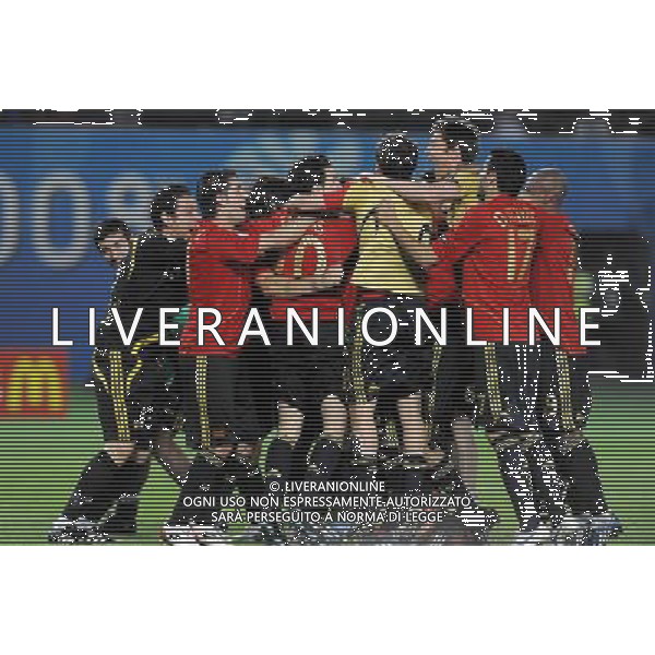 UEFA EURO 2008 Quarti di Finale M28 - Spagna-Italia Vienna - 22.06.2008 Spagna-Italia Nella Foto:SPAGNA ESULTANZA FINALE /Ph.Vitez-Ag. Aldo Liverani