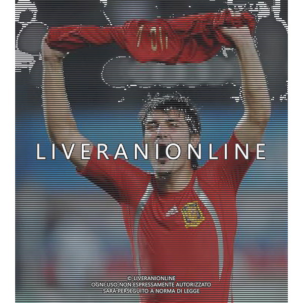 UEFA EURO 2008 Quarti di Finale M28 - Spagna-Italia Vienna - 22.06.2008 Spagna-Italia Nella Foto:VILLA ESULTANZA FINALE /Ph.Vitez-Ag. Aldo Liverani