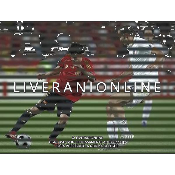 Vienna (AUT) 22-06-2008 Campionato europeo calcio EURO2008 quarto di finale spagna-italia nella foto david villa e giorgio chiellini ph marco luzzani/ag aldo liverani s.a.s.