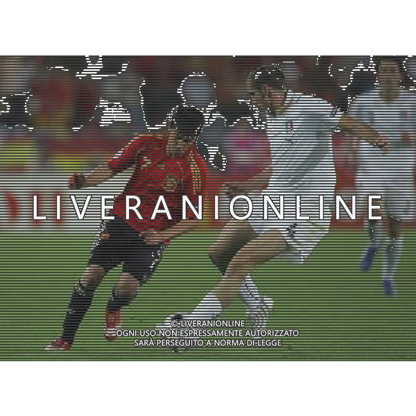 Vienna (AUT) 22-06-2008 Campionato europeo calcio EURO2008 quarto di finale spagna-italia nella foto david villa e giorgio chiellini ph marco luzzani/ag aldo liverani s.a.s.