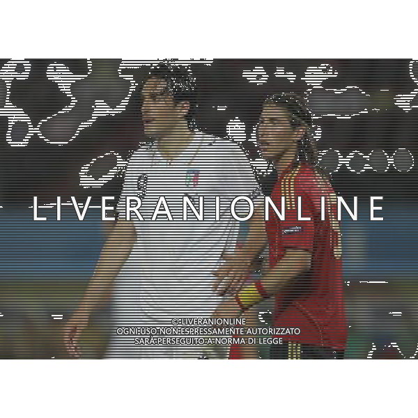 Vienna (AUT) 22-06-2008 Campionato europeo calcio EURO2008 quarto di finale spagna-italia nella foto luca toni e sergio ramos ph marco luzzani/ag aldo liverani s.a.s.
