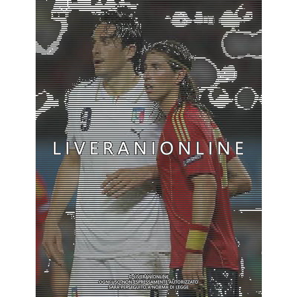 Vienna (AUT) 22-06-2008 Campionato europeo calcio EURO2008 quarto di finale spagna-italia nella foto luca toni e sergio ramos ph marco luzzani/ag aldo liverani s.a.s.