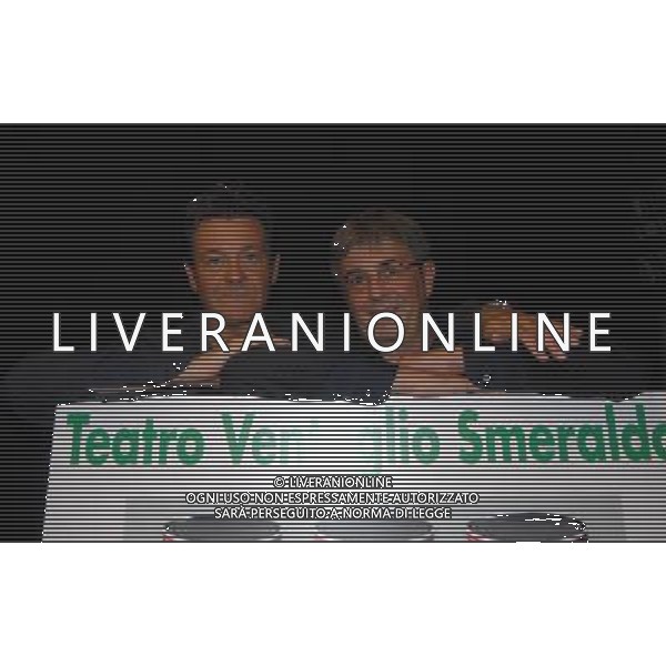 MILANO 26/6/2008 TEATRO SMERALDO PIAZZA XXV APRILE, 10 PRESENTAZIONE DELLA STAGIONE TEATRALE 2008/2009 NELLA FOTO PAOLO SCOTTI CON ANTONIO PROVASIO DEI LEGNANESI FOTO MARIO ROMANO/AG ALDO LIVERANI