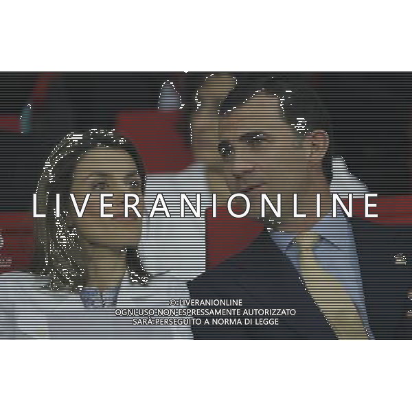 Russia - Spagna Semifinali Europei 26/06/2008 nella foto Principe Felipe di Borbone di Spagna con la moglie Latizia Ortiz ph luzzani/Ag. Aldo Liverani Sas