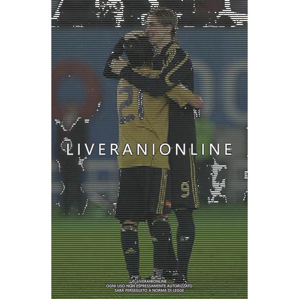 Russia - Spagna Semifinali Europei 26/06/2008 nella foto l\'esultanza di fernando torres e david silva a fine gara ph luzzani/Ag. Aldo Liverani Sas