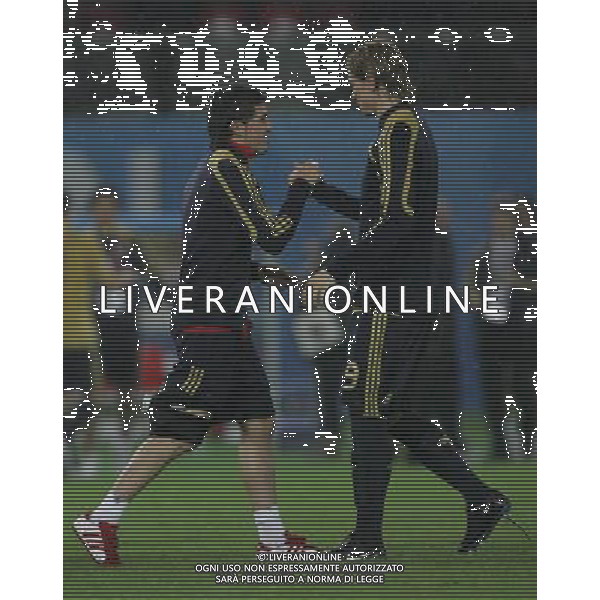 Russia - Spagna Semifinali Europei 26/06/2008 nella foto l\'esultanza di fernando torres e david silva a fine gara ph luzzani/Ag. Aldo Liverani Sas