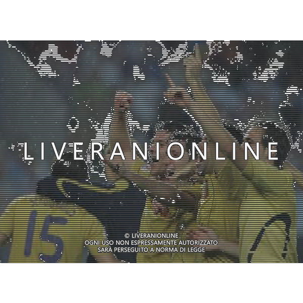 Russia - Spagna Semifinali Europei 26/06/2008 nella foto l\'esultanza dei giocatori della spagna a fine gara ph luzzani/Ag. Aldo Liverani Sas