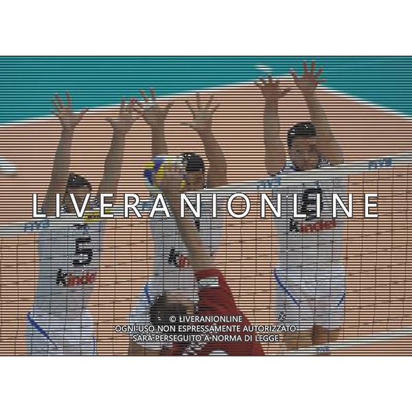 World League di Volley pool B Firenze - 26.06.2008 Italia-Russia Nella Foto:CISOLLA ALBERTO-MASTRANGELO LUIGI-VERMIGLIO VALERIO /Ph.Vitez-Ag. Aldo Liverani