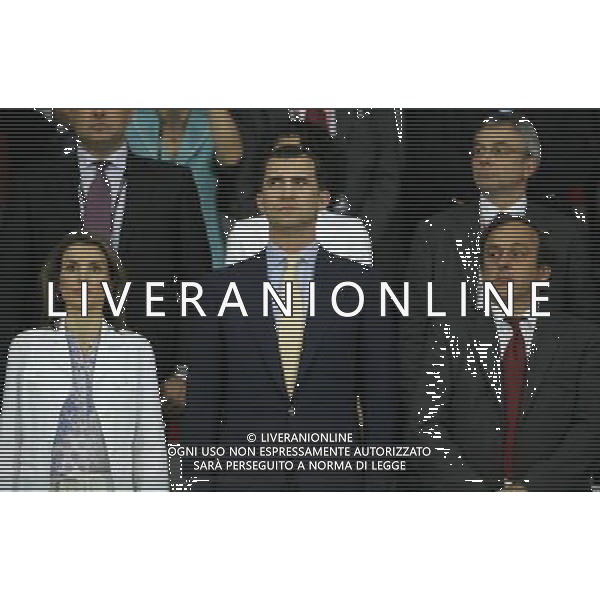 Vienna (AUT) 26-06-2008 Campionato europeo calcio EURO2008 semifinale russia-spagna 0:3 nella foto Laetitia Ortiz, Felipe di Borbone e Michel Platini ph marco luzzani/ag aldo liverani s.a.s.