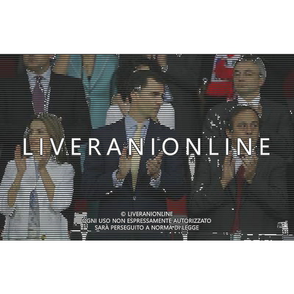 Vienna (AUT) 26-06-2008 Campionato europeo calcio EURO2008 semifinale russia-spagna 0:3 nella foto Laetitia Ortiz, Felipe di Borbone e Michel Platini ph marco luzzani/ag aldo liverani s.a.s.