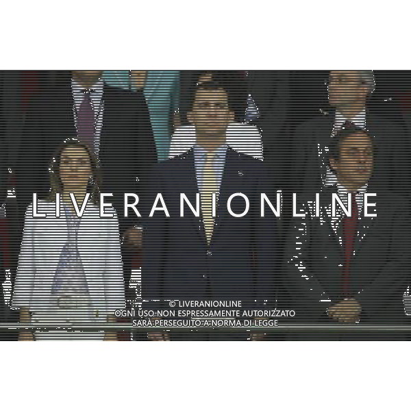 Vienna (AUT) 26-06-2008 Campionato europeo calcio EURO2008 semifinale russia-spagna 0:3 nella foto Laetitia Ortiz, Felipe di Borbone e Michel Platini ph marco luzzani/ag aldo liverani s.a.s.