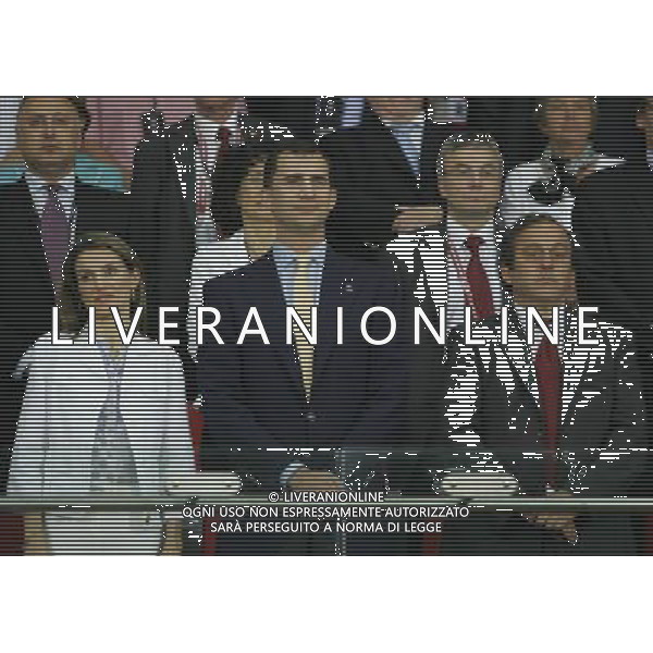 Vienna (AUT) 26-06-2008 Campionato europeo calcio EURO2008 semifinale russia-spagna 0:3 nella foto Laetitia Ortiz, Felipe di Borbone e Michel Platini ph marco luzzani/ag aldo liverani s.a.s.