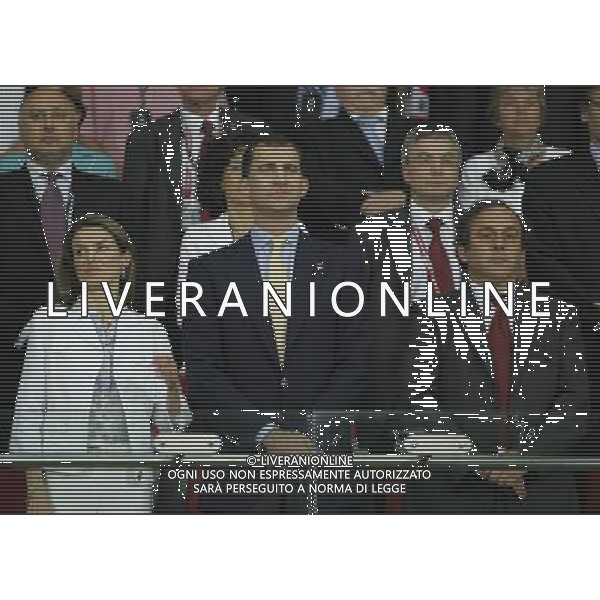 Vienna (AUT) 26-06-2008 Campionato europeo calcio EURO2008 semifinale russia-spagna 0:3 nella foto Laetitia Ortiz, Felipe di Borbone e Michel Platini ph marco luzzani/ag aldo liverani s.a.s.