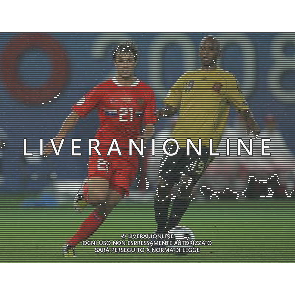 Vienna (AUT) 26-06-2008 Campionato europeo calcio EURO2008 semifinale russia-spagna 0:3 nella foto dmitri sychev e marcos senna ph marco luzzani/ag aldo liverani s.a.s.