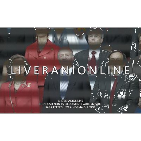 Germania - Spagna Finale Europei Vienna 29/06/2008 nella foto re Juan carlos con la moglie e michel platini ph luzzani/Ag. Aldo Liverani Sas