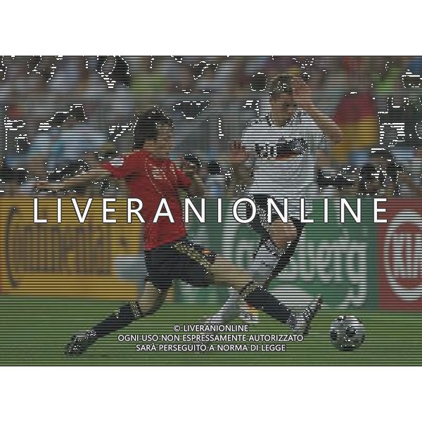 Germania - Spagna Finale Europei Vienna 29/06/2008 nella foto podolski e david silva ph luzzani/Ag. Aldo Liverani Sas