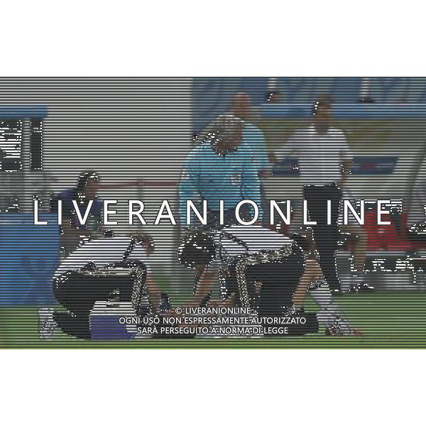 Germania - Spagna Finale Europei Vienna 29/06/2008 nella foto michael ballack a terra viene medicato ph luzzani/Ag. Aldo Liverani Sas