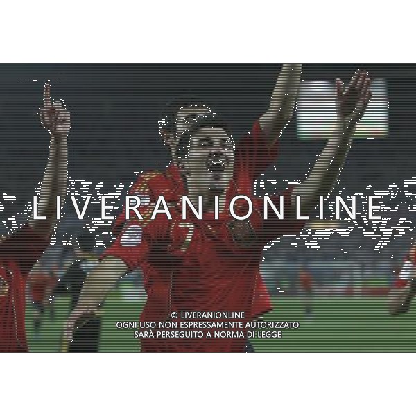 Germania - Spagna Finale Europei Vienna 29/06/2008 nella foto esultanza di david villa a fine gara ph luzzani/Ag. Aldo Liverani Sas