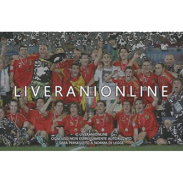 Germania - Spagna Finale Europei Vienna 29/06/2008 nella foto esultanza dei giocatori della spagna con la coppa a fine gara ph luzzani/Ag. Aldo Liverani Sas