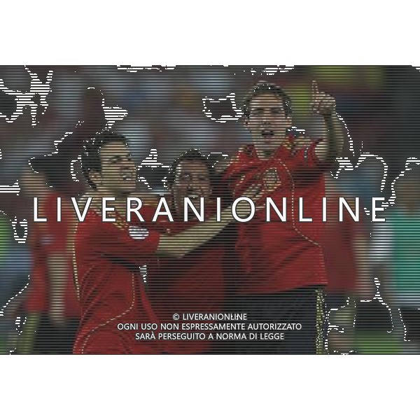 Germania - Spagna Finale Europei Vienna 29/06/2008 nella foto esultanza dei giocatori della spagna a fine gara ph luzzani/Ag. Aldo Liverani Sas