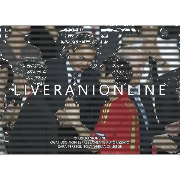 Germania - Spagna Finale Europei Vienna 29/06/2008 nella foto Zapatero con Fabregas ph luzzani/Ag. Aldo Liverani Sas