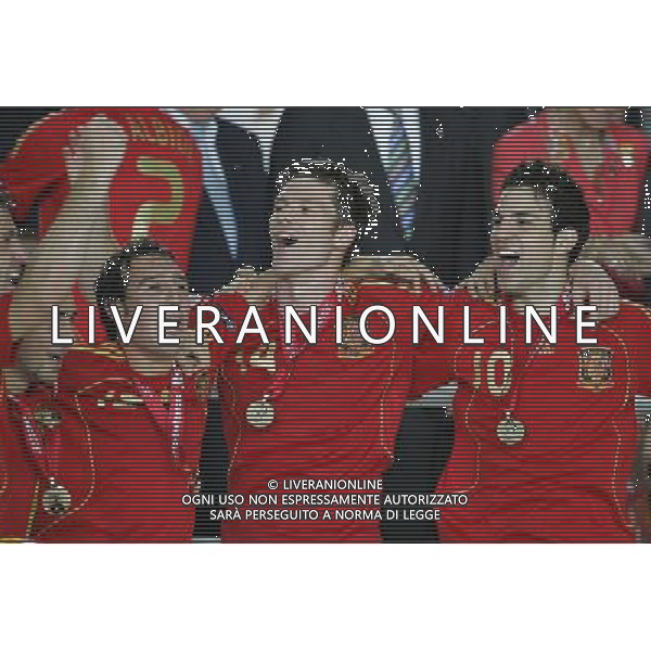 Germania - Spagna Finale Europei Vienna 29/06/2008 nella foto esultanza dei giocatori della spagna a fine gara ph luzzani/Ag. Aldo Liverani Sas